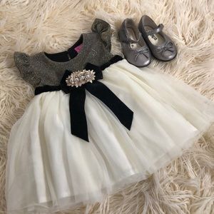 Tulle & Sparkle Party Dress 12M + Circo Flats 5
